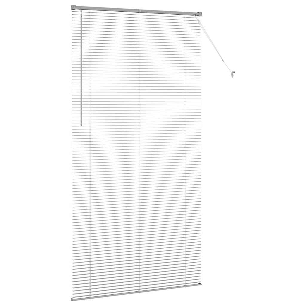 vidaXL Jaluzea pentru Fereastră cu perdele Manual Argintiu Aluminiu
