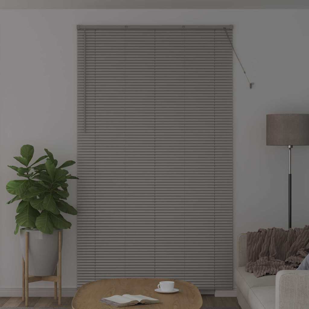 vidaXL Jaluzea pentru Fereastră cu perdele Manual Argintiu Aluminiu