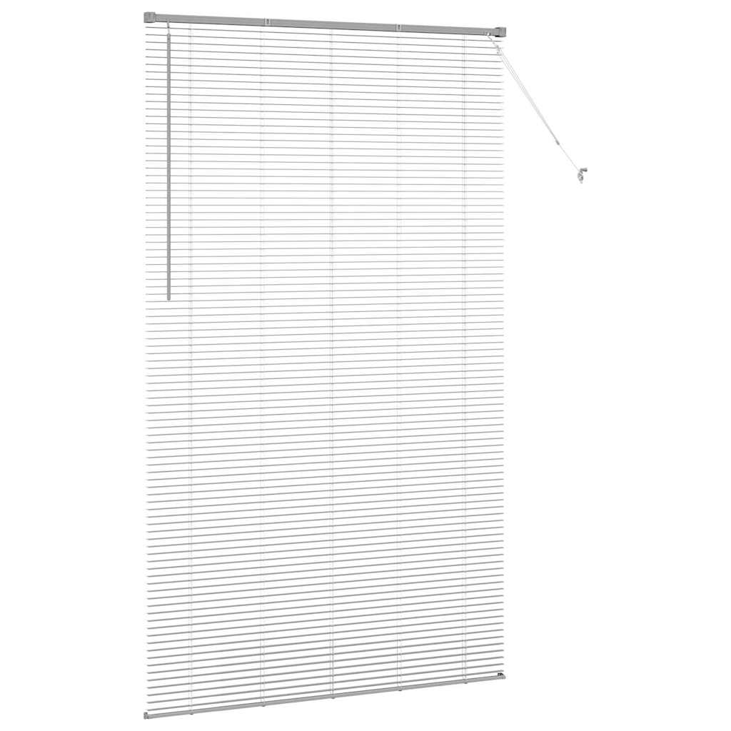 vidaXL Jaluzea pentru Fereastră cu perdele Manual Argintiu Aluminiu