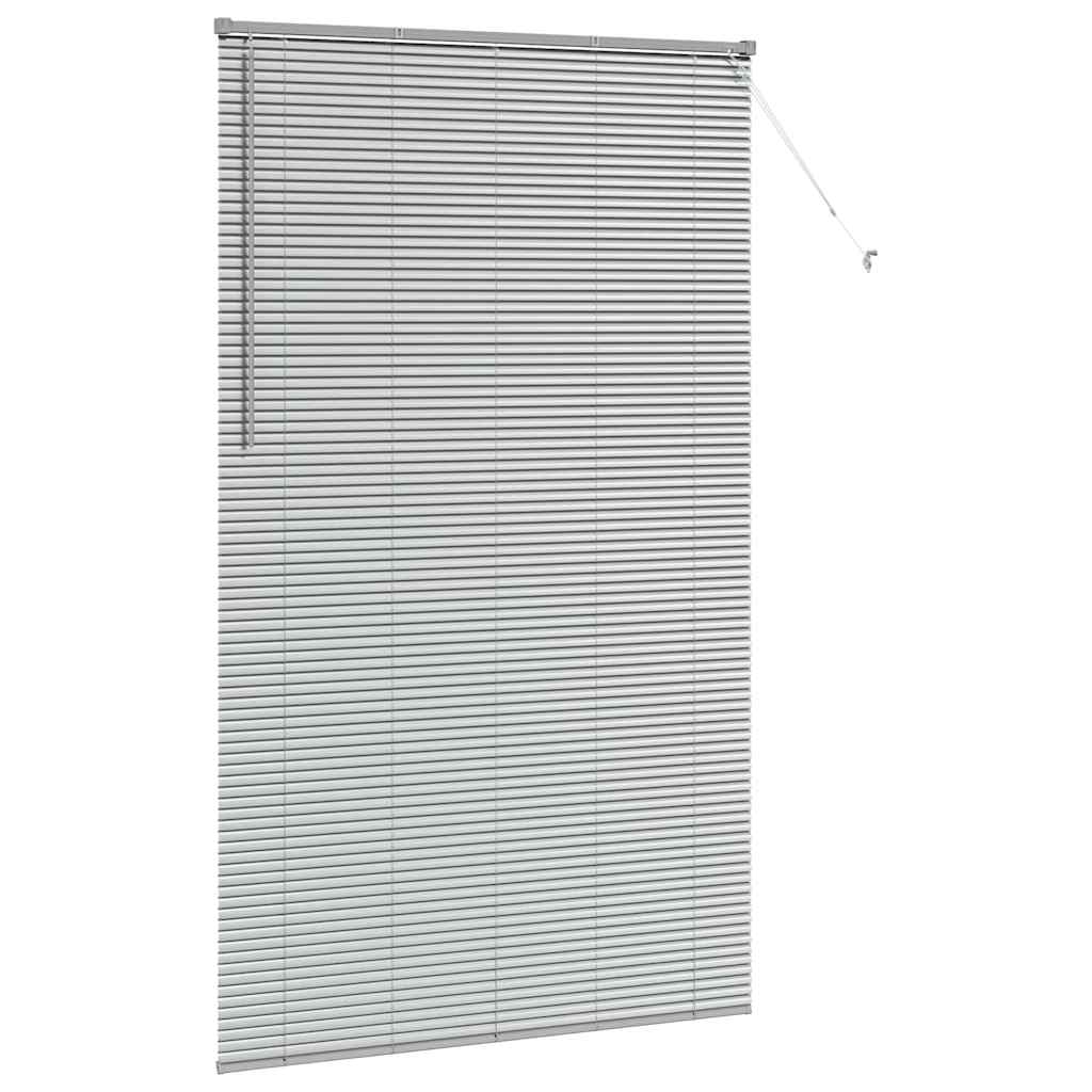 vidaXL Jaluzea pentru Fereastră cu perdele Manual Argintiu Aluminiu
