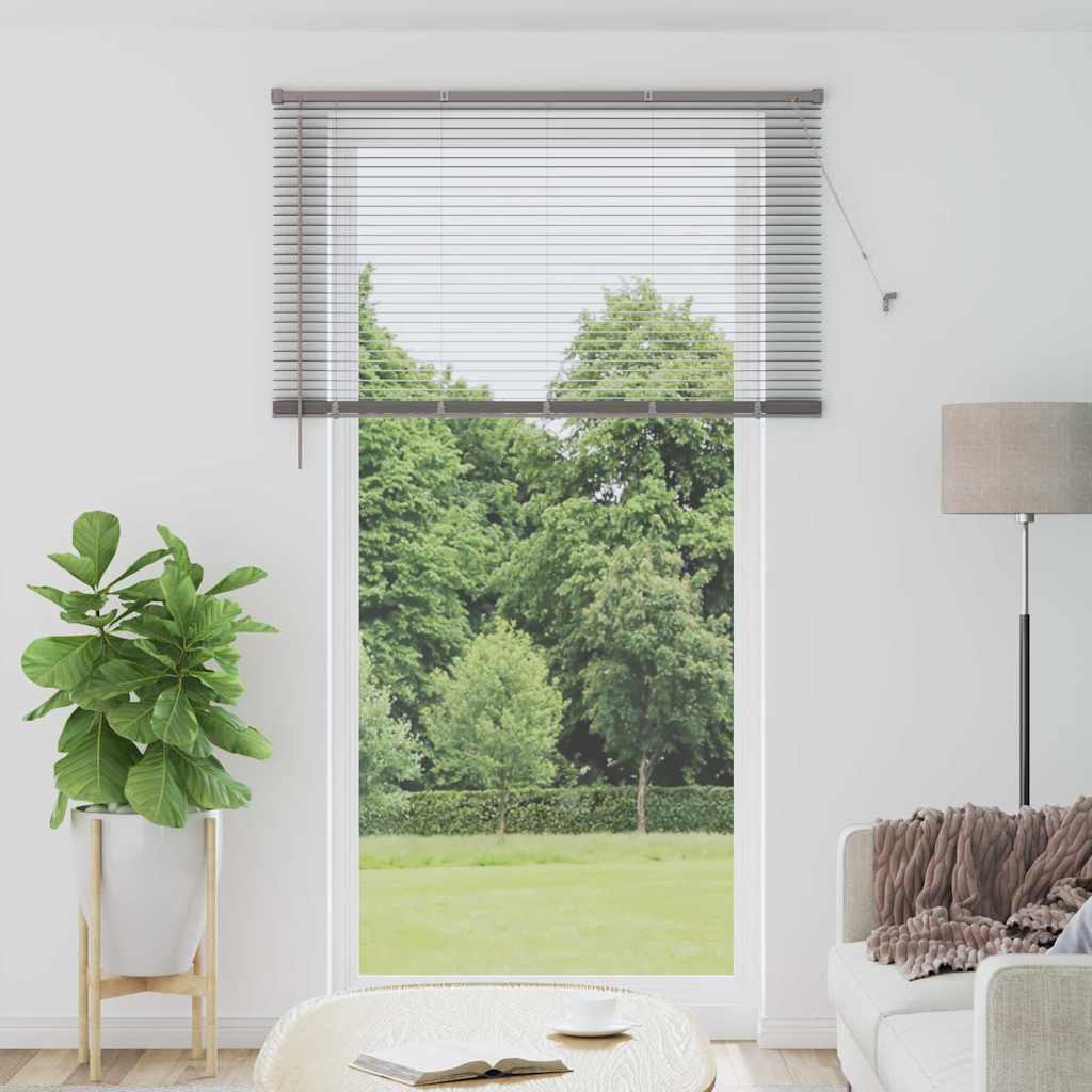 vidaXL Jaluzea pentru Fereastră cu perdele Manual Argintiu Aluminiu