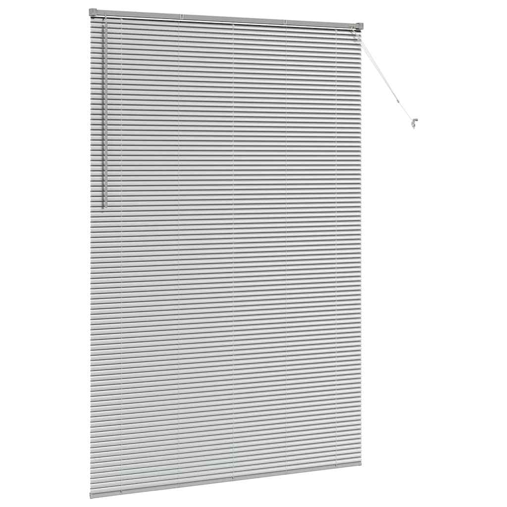 vidaXL Jaluzea pentru Fereastră cu perdele Manual Argintiu Aluminiu