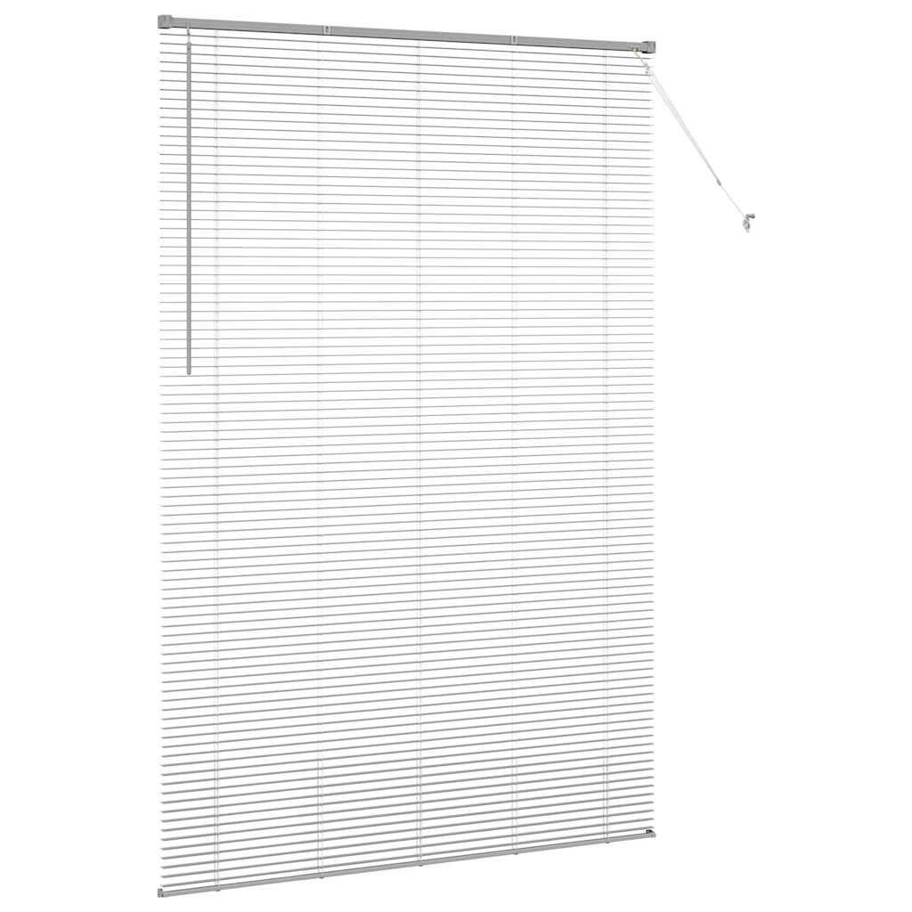 vidaXL Jaluzea pentru Fereastră cu perdele Manual Argintiu Aluminiu