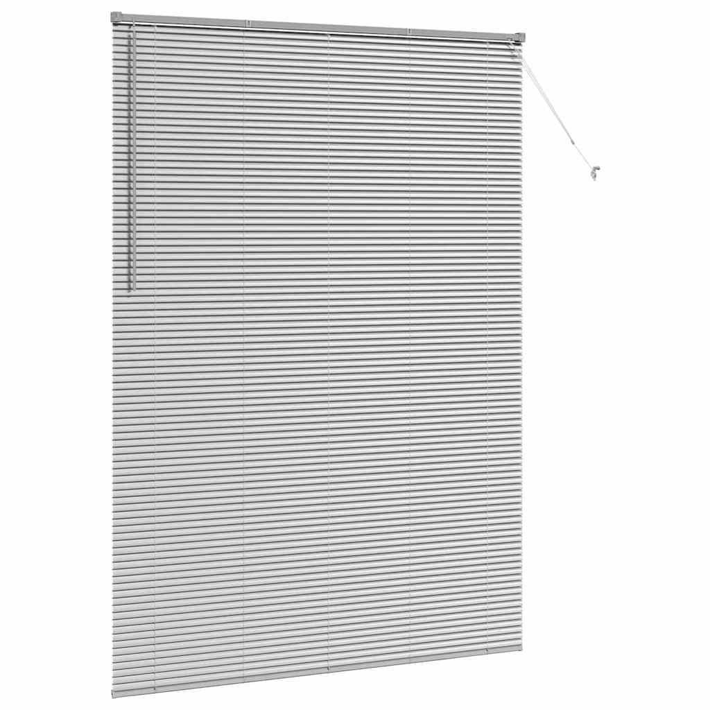 vidaXL Jaluzea pentru Fereastră cu perdele Manual Argintiu Aluminiu
