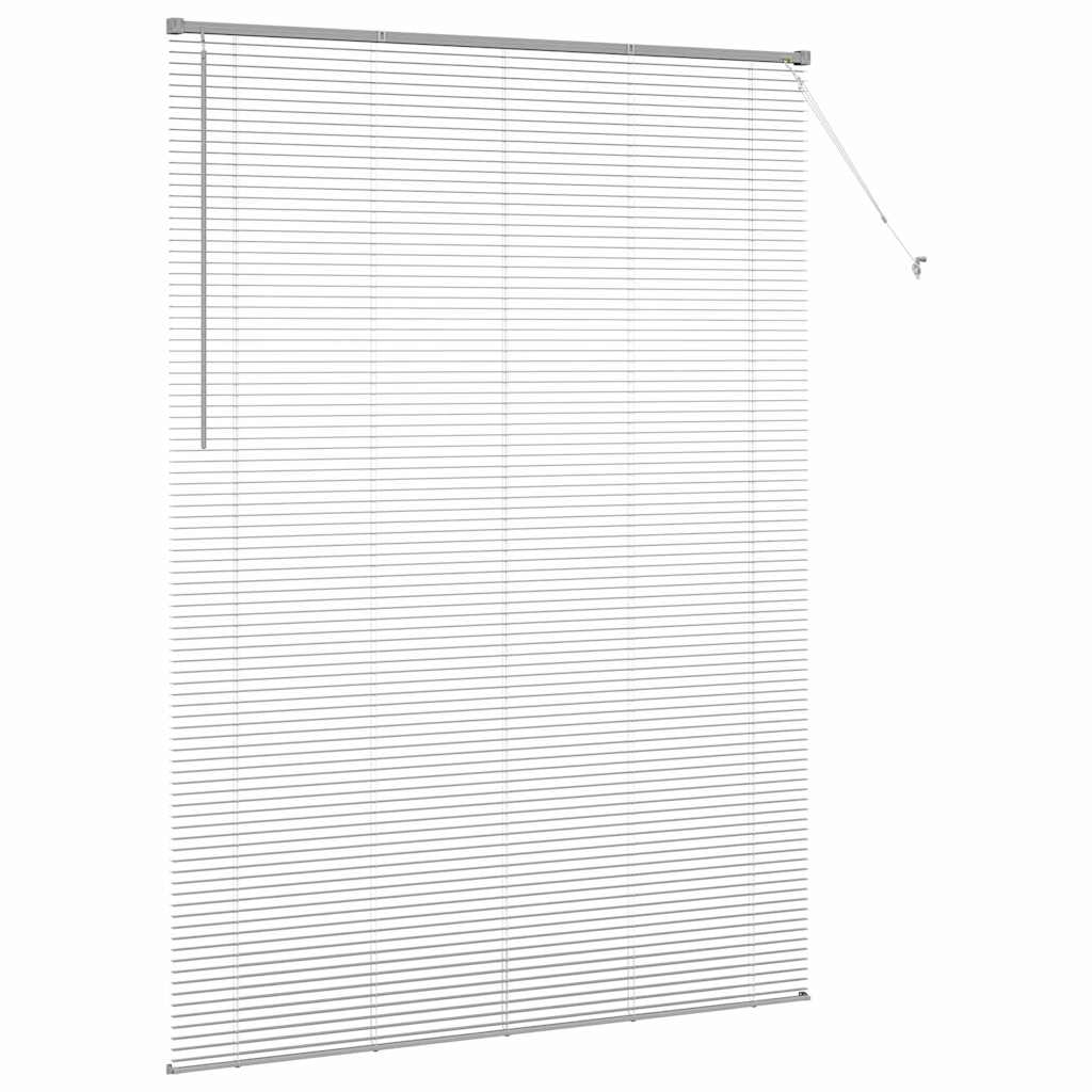vidaXL Jaluzea pentru Fereastră cu perdele Manual Argintiu Aluminiu