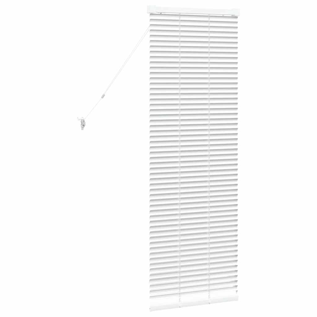 vidaXL Jaluzea pentru Fereastră cu perdele Manual Alb Aluminiu vidaXL Jaluzea pentru Fereastră cu perdele Manual Alb Aluminiu