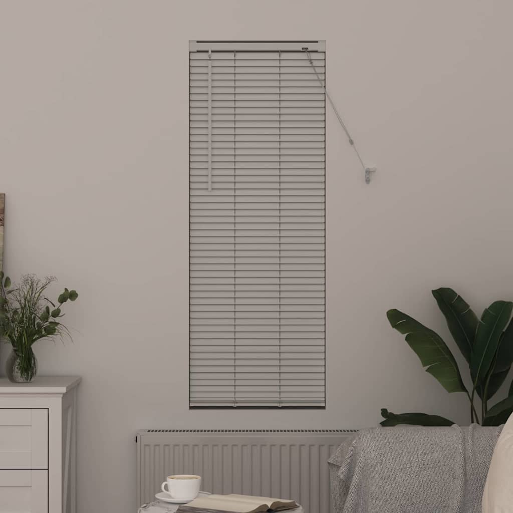 vidaXL Jaluzea pentru Fereastră cu perdele Manual Alb Aluminiu vidaXL Jaluzea pentru Fereastră cu perdele Manual Alb Aluminiu