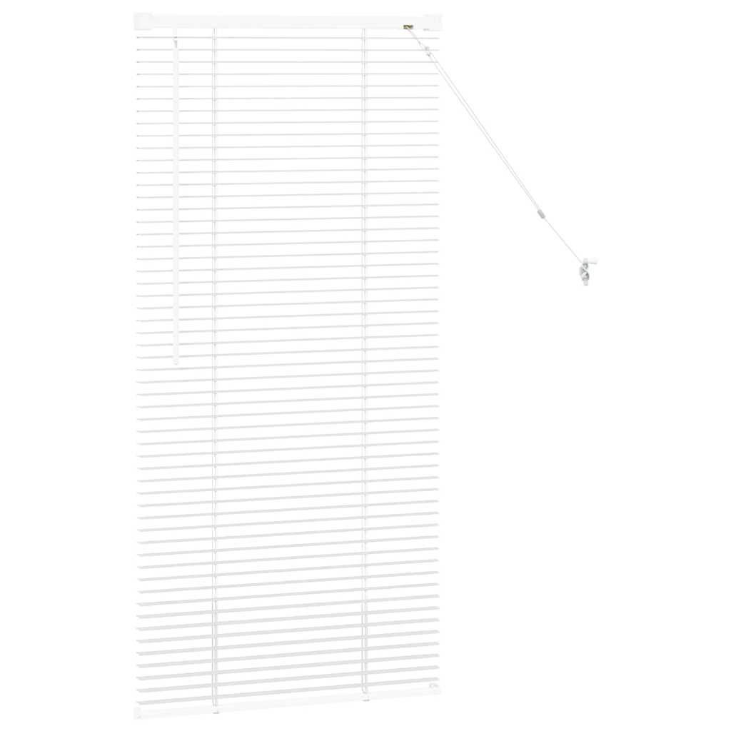 vidaXL Jaluzea pentru Fereastră cu perdele Manual Alb Aluminiu vidaXL Jaluzea pentru Fereastră cu perdele Manual Alb Aluminiu
