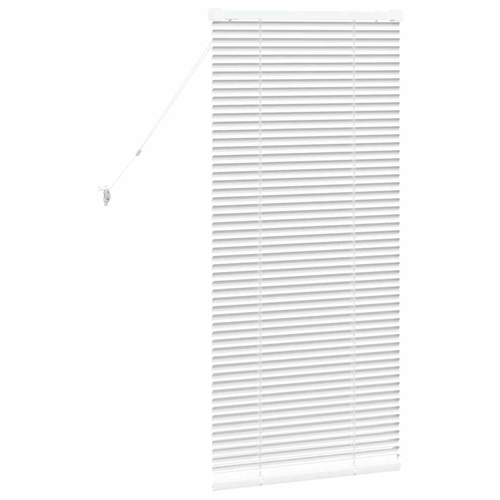 vidaXL Jaluzea pentru Fereastră cu perdele Manual Alb Aluminiu vidaXL Jaluzea pentru Fereastră cu perdele Manual Alb Aluminiu