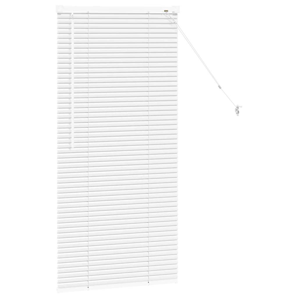 vidaXL Jaluzea pentru Fereastră cu perdele Manual Alb Aluminiu vidaXL Jaluzea pentru Fereastră cu perdele Manual Alb Aluminiu