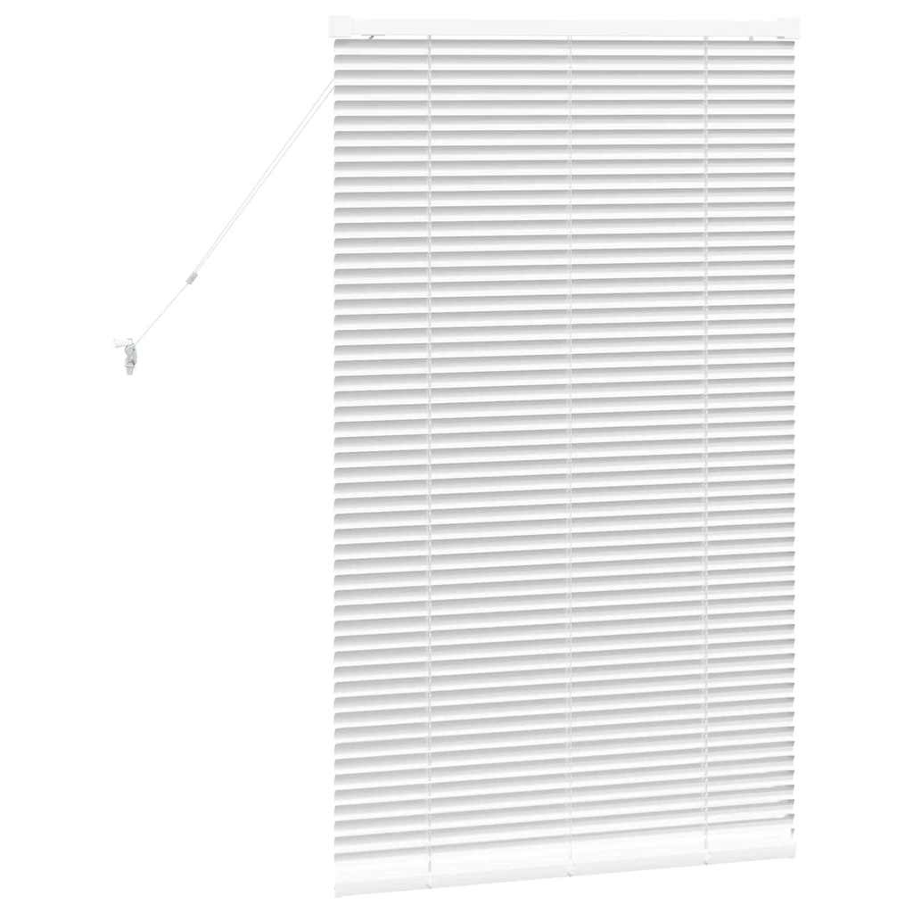 vidaXL Jaluzea pentru Fereastră cu perdele Manual Alb Aluminiu
