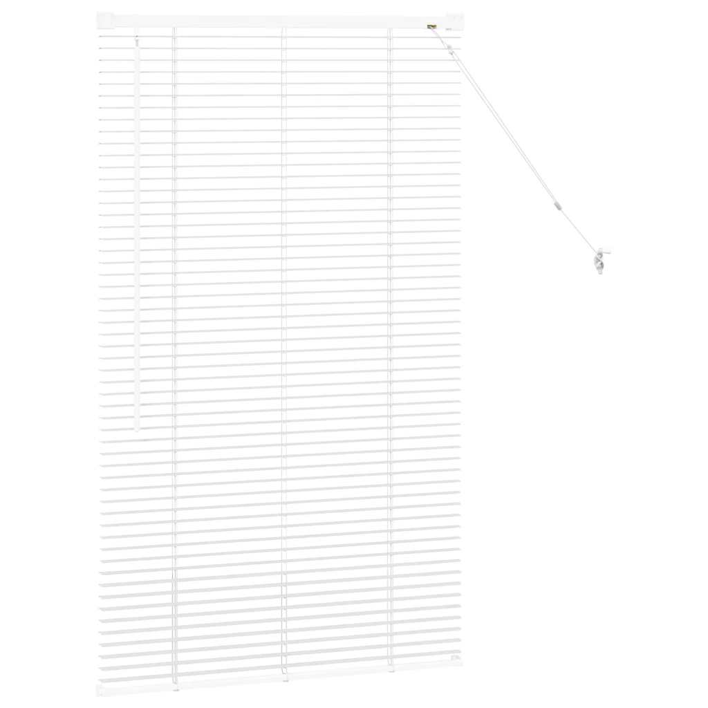 vidaXL Jaluzea pentru Fereastră cu perdele Manual Alb Aluminiu