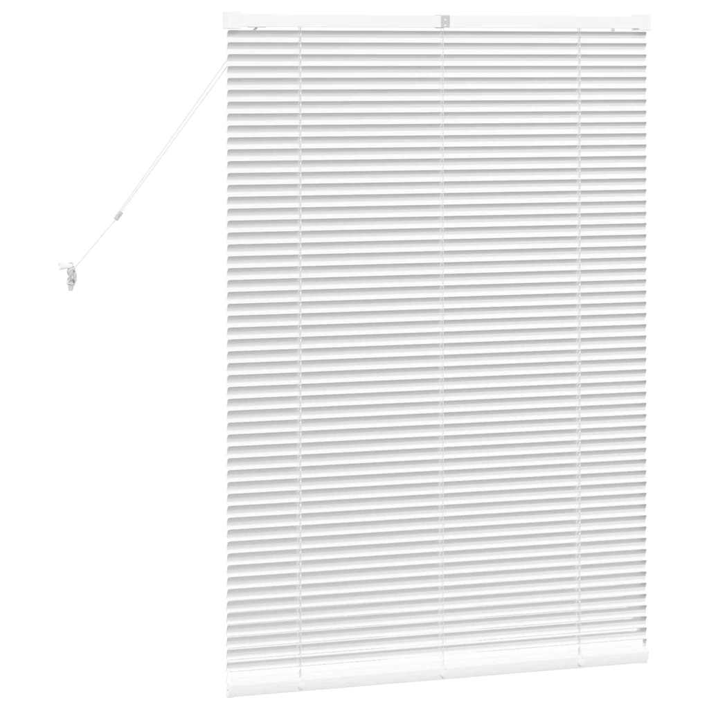 vidaXL Jaluzea pentru Fereastră cu perdele Manual Alb Aluminiu vidaXL Jaluzea pentru Fereastră cu perdele Manual Alb Aluminiu