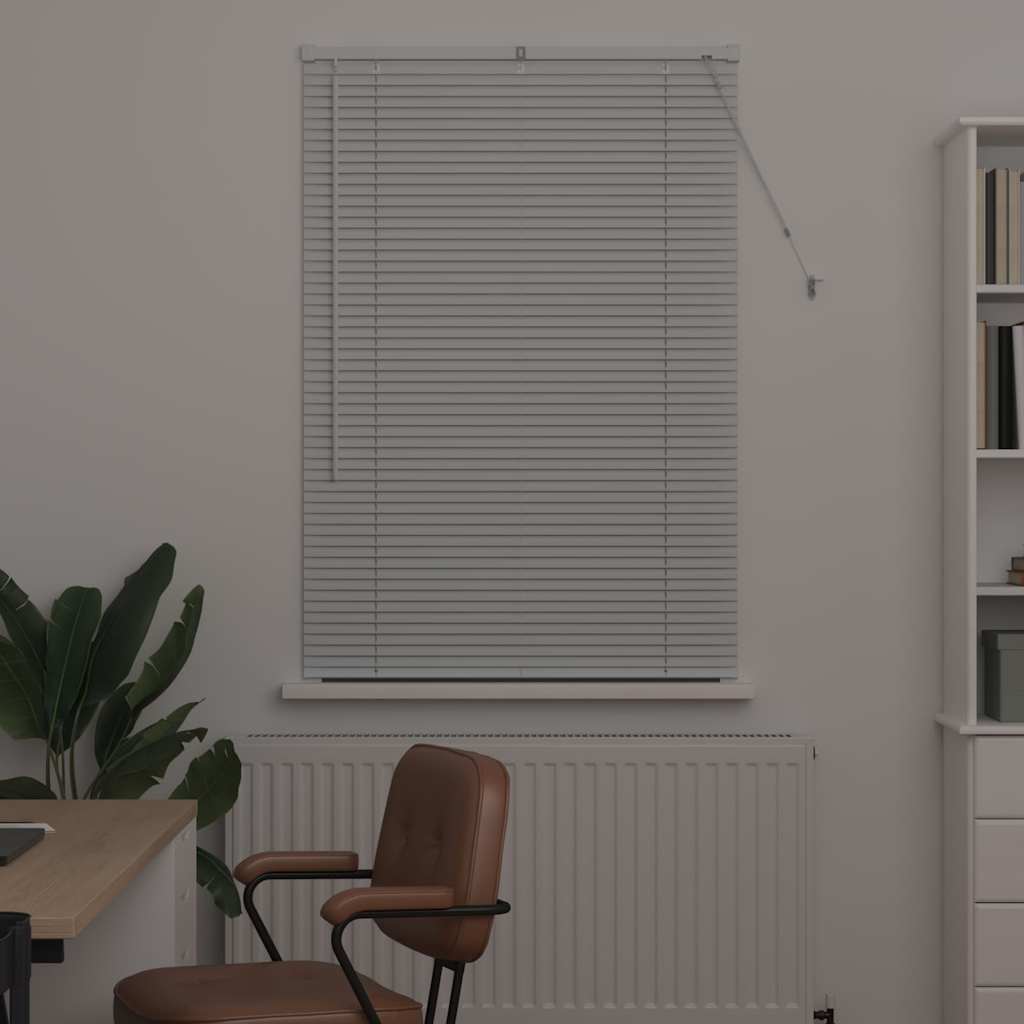 vidaXL Jaluzea pentru Fereastră cu perdele Manual Alb Aluminiu vidaXL Jaluzea pentru Fereastră cu perdele Manual Alb Aluminiu