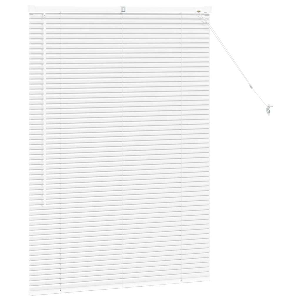 vidaXL Jaluzea pentru Fereastră cu perdele Manual Alb Aluminiu vidaXL Jaluzea pentru Fereastră cu perdele Manual Alb Aluminiu