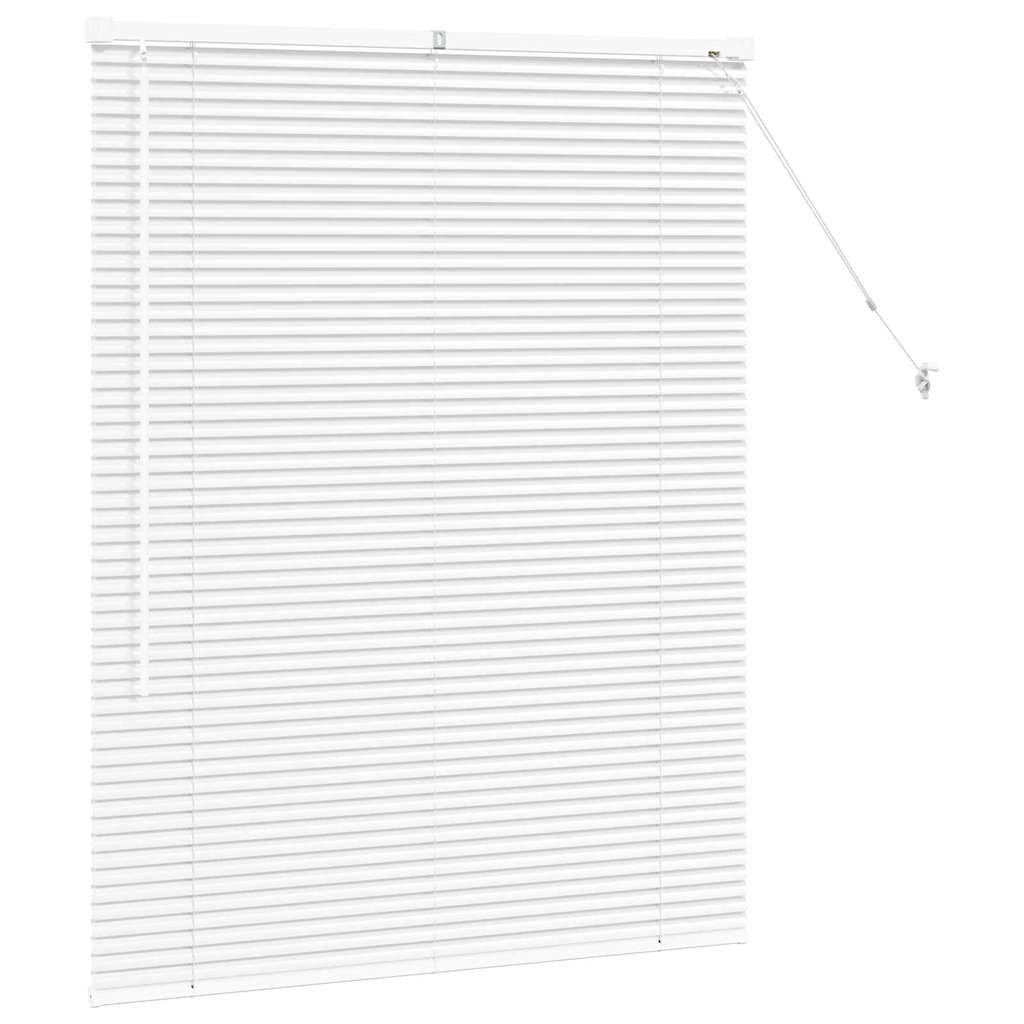 vidaXL Jaluzea pentru Fereastră cu perdele Manual Alb Aluminiu vidaXL Jaluzea pentru Fereastră cu perdele Manual Alb Aluminiu