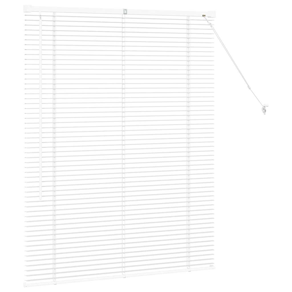 vidaXL Jaluzea pentru Fereastră cu perdele Manual Alb Aluminiu vidaXL Jaluzea pentru Fereastră cu perdele Manual Alb Aluminiu