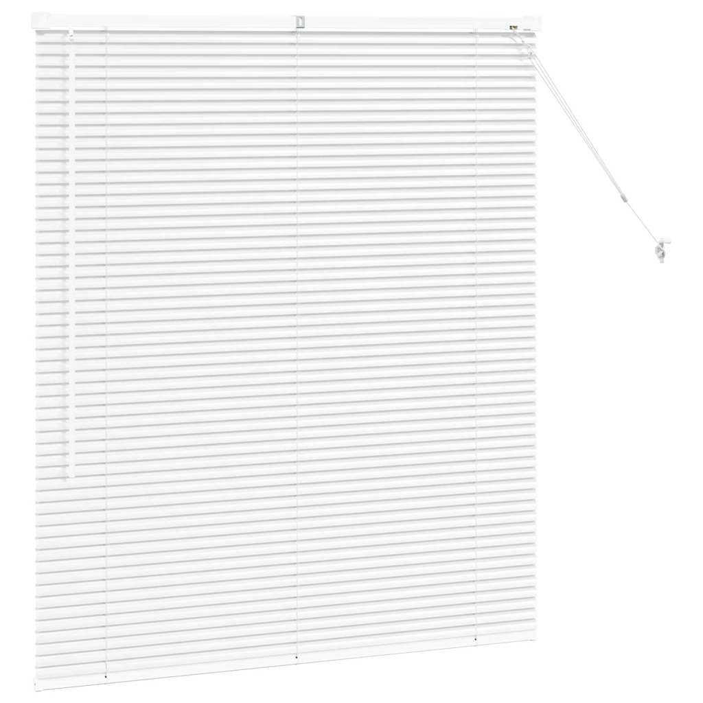 vidaXL Jaluzea pentru Fereastră cu perdele Manual Alb Aluminiu vidaXL Jaluzea pentru Fereastră cu perdele Manual Alb Aluminiu