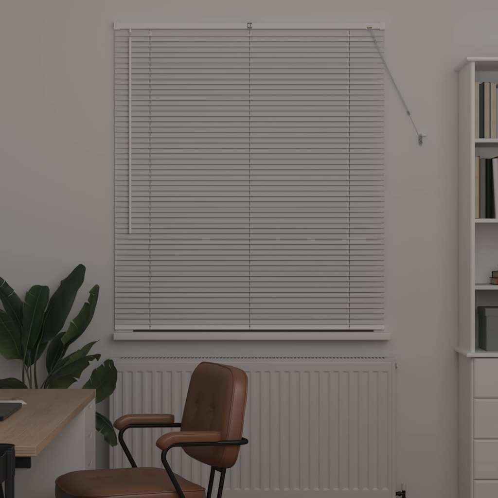 vidaXL Jaluzea pentru Fereastră cu perdele Manual Alb Aluminiu vidaXL Jaluzea pentru Fereastră cu perdele Manual Alb Aluminiu