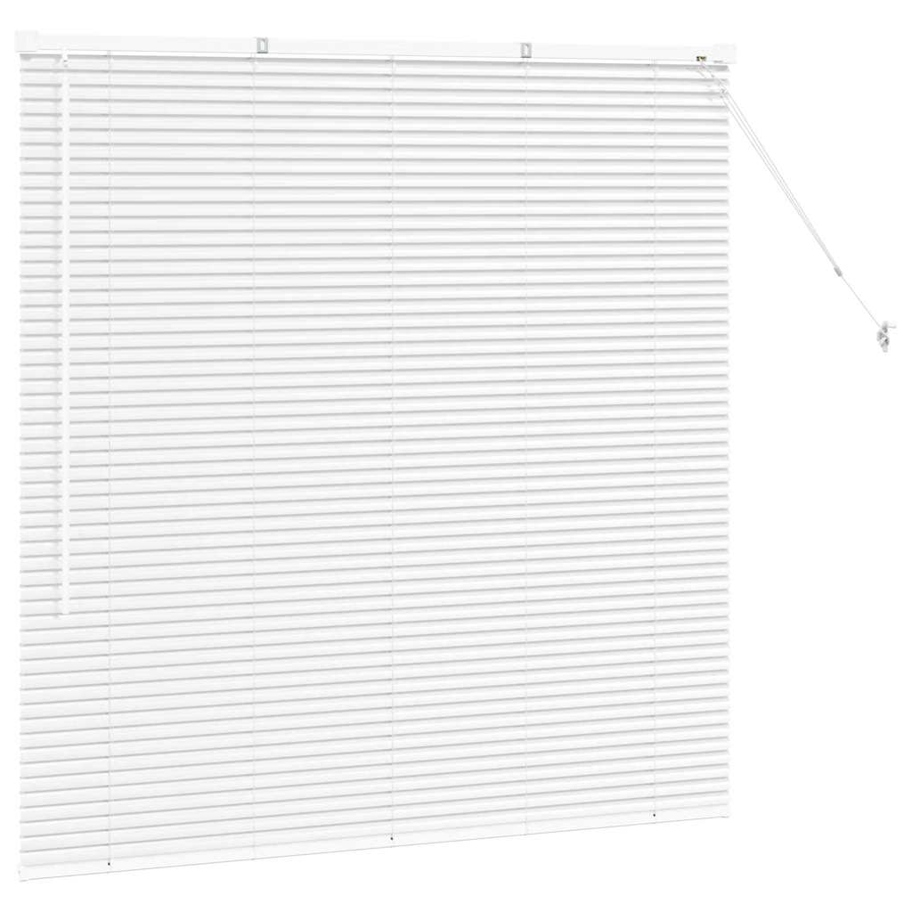 vidaXL Jaluzea pentru Fereastră cu perdele Manual Alb Aluminiu vidaXL Jaluzea pentru Fereastră cu perdele Manual Alb Aluminiu