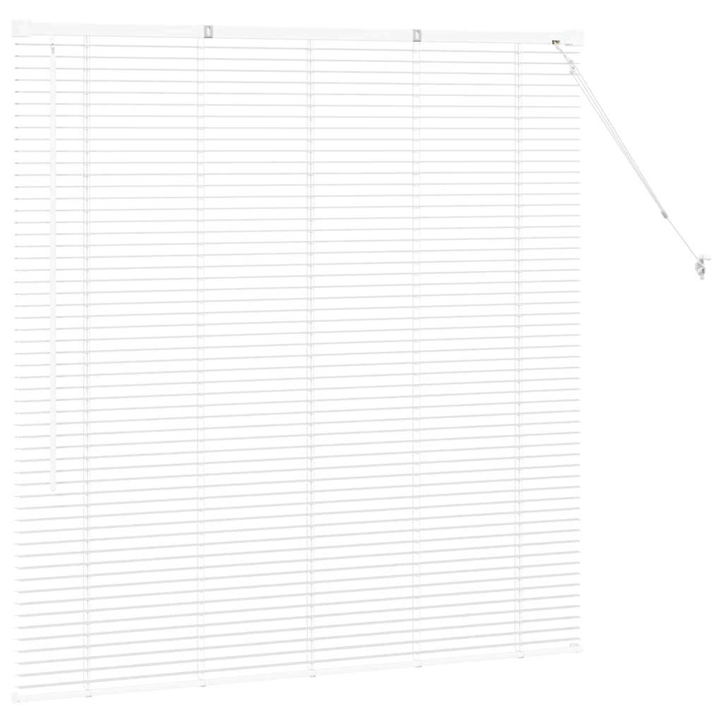 vidaXL Jaluzea pentru Fereastră cu perdele Manual Alb Aluminiu vidaXL Jaluzea pentru Fereastră cu perdele Manual Alb Aluminiu