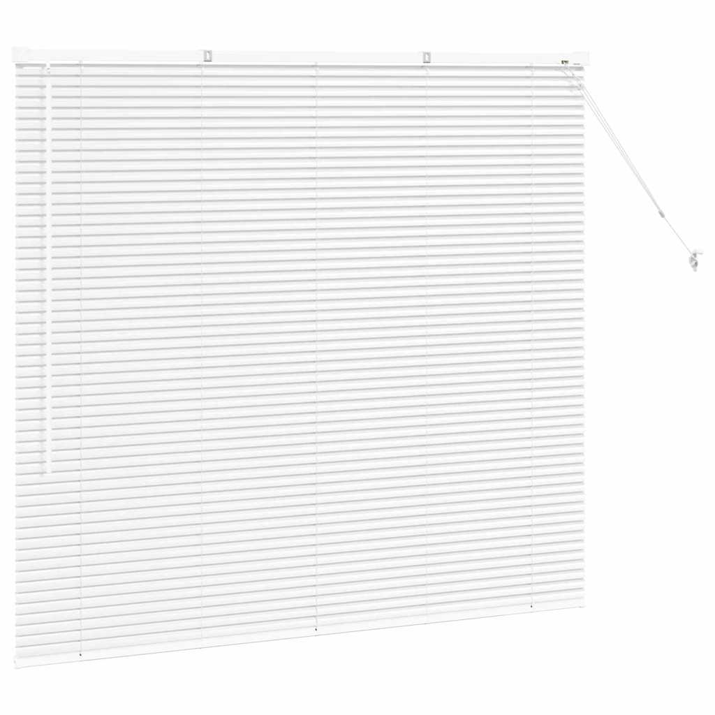 vidaXL Jaluzea pentru Fereastră cu perdele Manual Alb Aluminiu vidaXL Jaluzea pentru Fereastră cu perdele Manual Alb Aluminiu