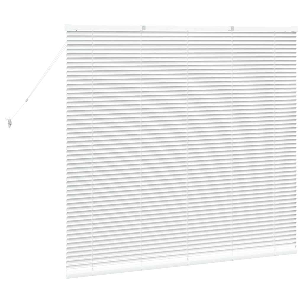 vidaXL Jaluzea pentru Fereastră cu perdele Manual Alb Aluminiu vidaXL Jaluzea pentru Fereastră cu perdele Manual Alb Aluminiu