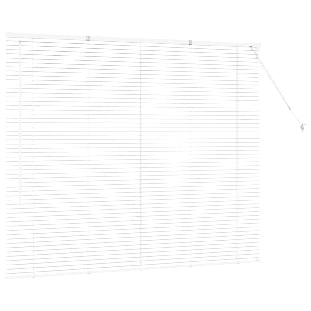 vidaXL Jaluzea pentru Fereastră cu perdele Manual Alb Aluminiu vidaXL Jaluzea pentru Fereastră cu perdele Manual Alb Aluminiu