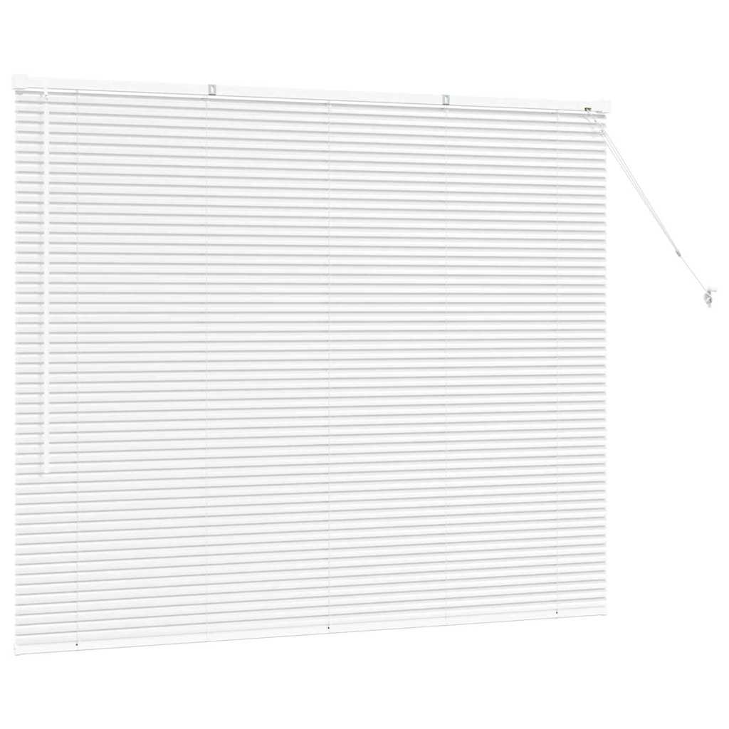 vidaXL Jaluzea pentru Fereastră cu perdele Manual Alb Aluminiu vidaXL Jaluzea pentru Fereastră cu perdele Manual Alb Aluminiu