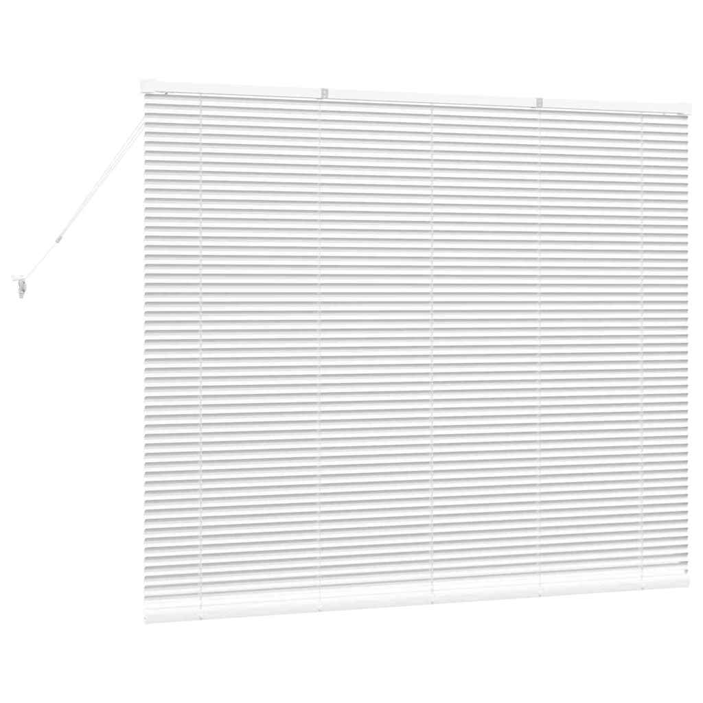 vidaXL Jaluzea pentru Fereastră cu perdele Manual Alb Aluminiu vidaXL Jaluzea pentru Fereastră cu perdele Manual Alb Aluminiu