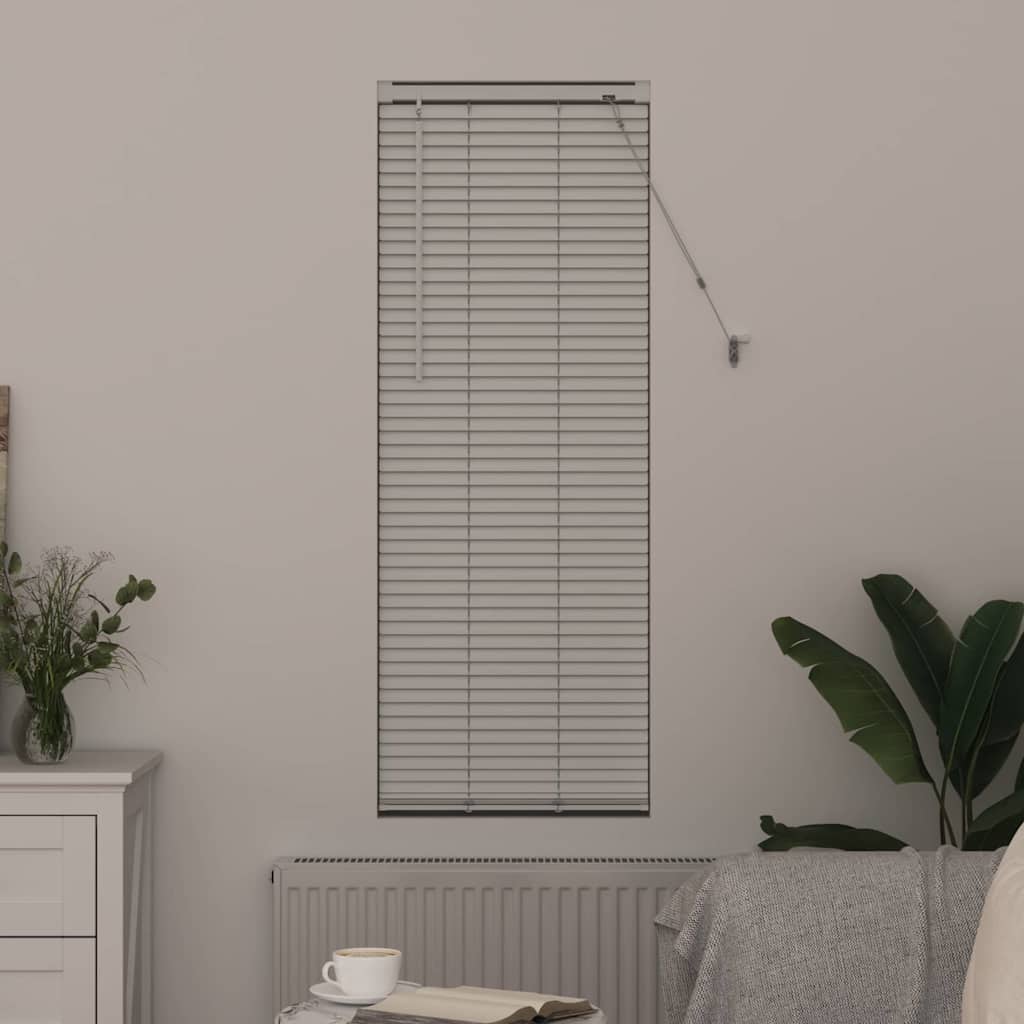 vidaXL Jaluzea pentru Fereastră cu perdele Manual Alb Aluminiu