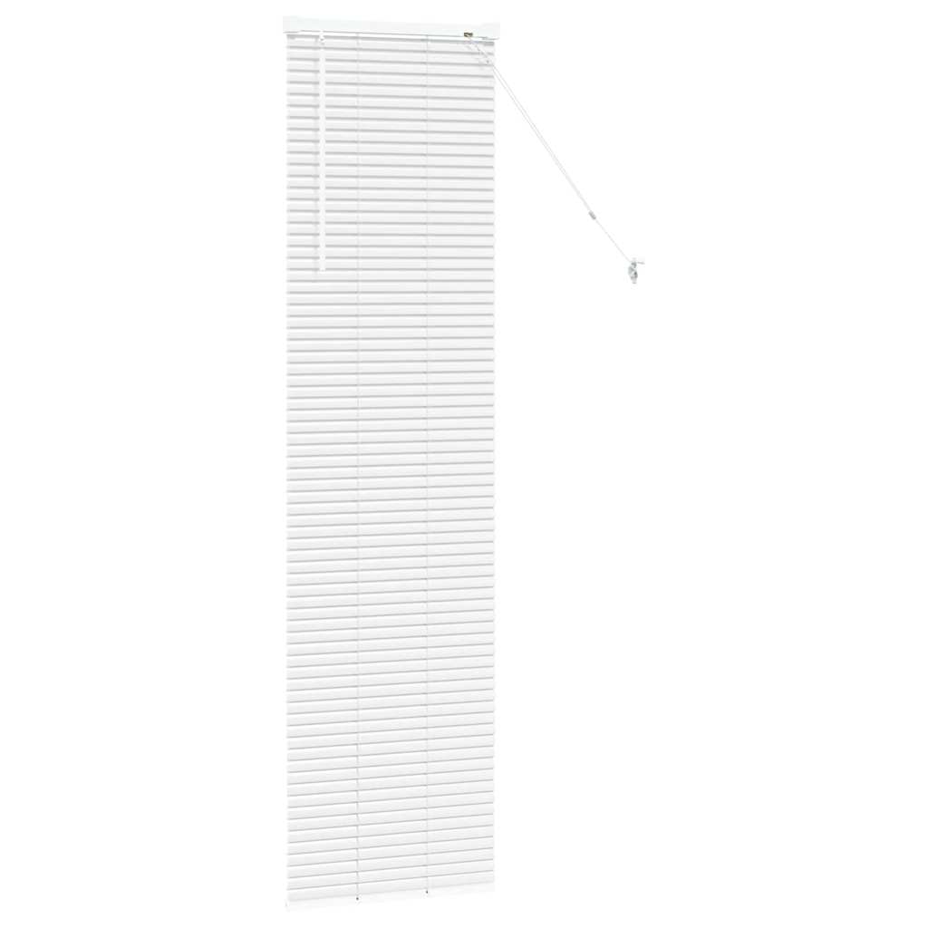 vidaXL Jaluzea pentru Fereastră cu perdele Manual Alb Aluminiu