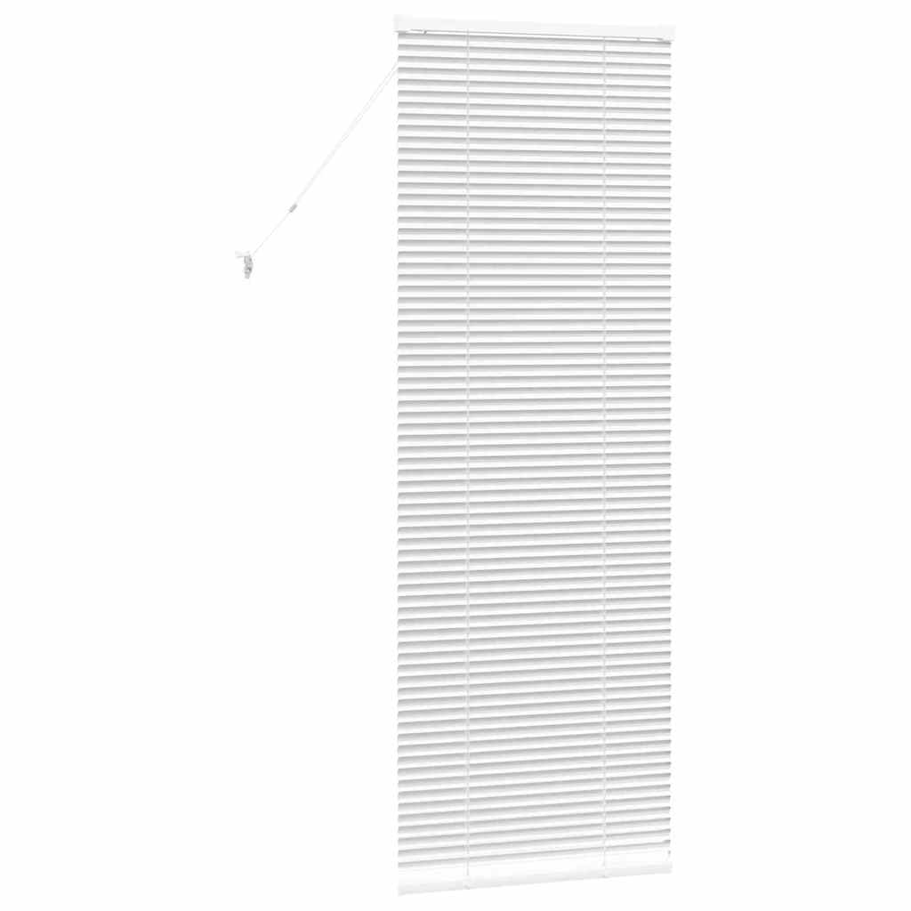 vidaXL Jaluzea pentru Fereastră cu perdele Manual Alb Aluminiu vidaXL Jaluzea pentru Fereastră cu perdele Manual Alb Aluminiu