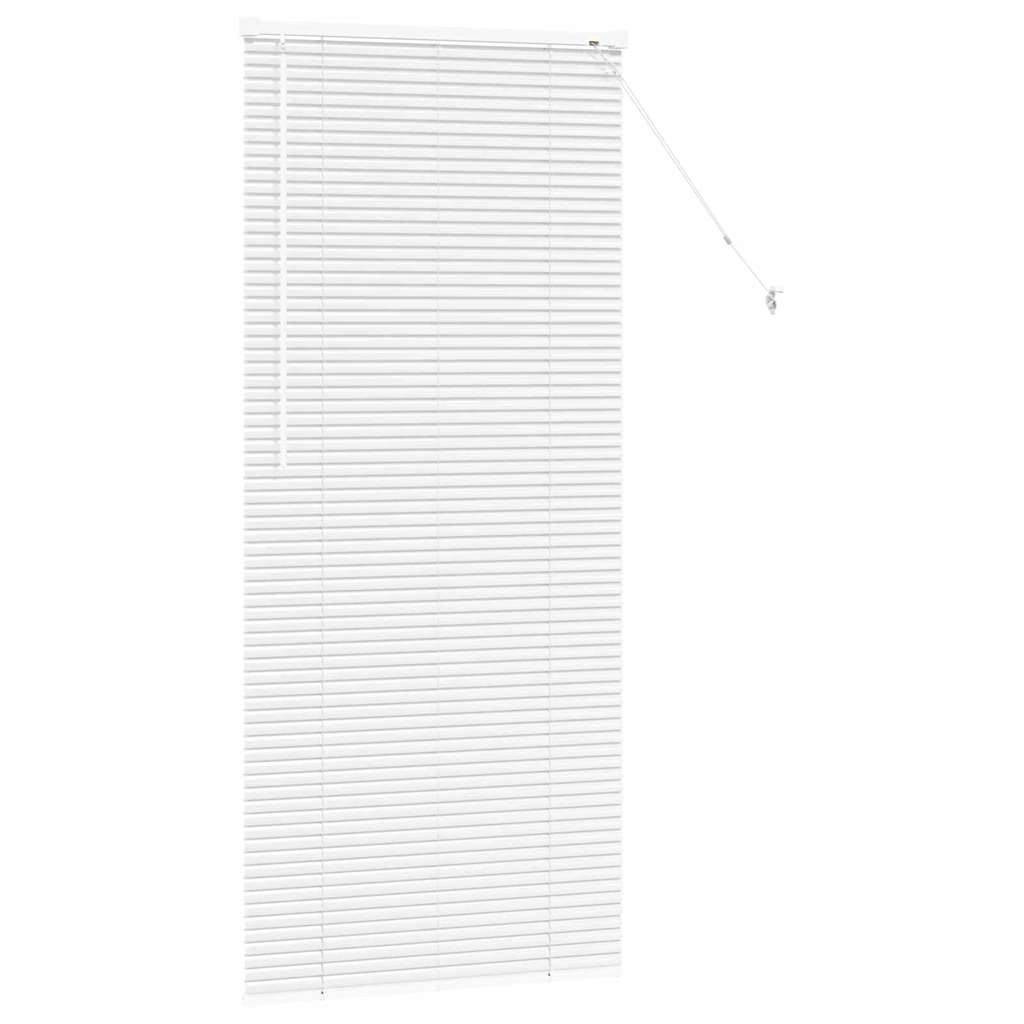 vidaXL Jaluzea pentru Fereastră cu perdele Manual Alb Aluminiu