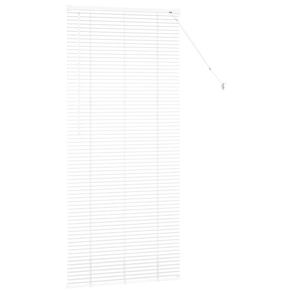 vidaXL Jaluzea pentru Fereastră cu perdele Manual Alb Aluminiu