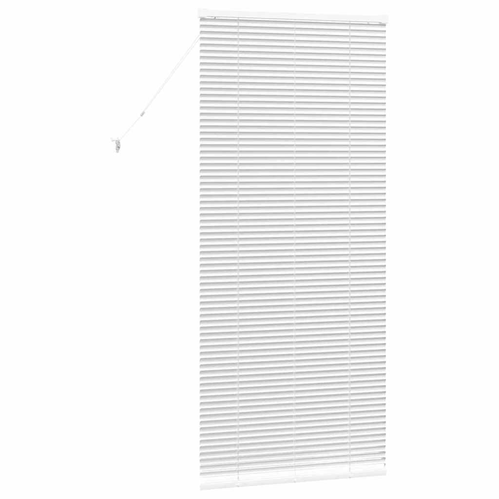 vidaXL Jaluzea pentru Fereastră cu perdele Manual Alb Aluminiu