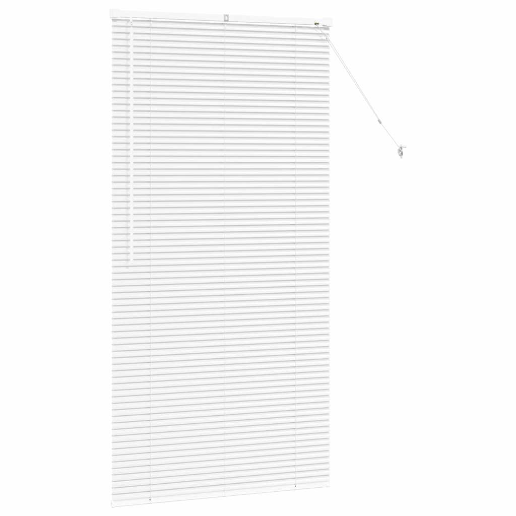 vidaXL Jaluzea pentru Fereastră cu perdele Manual Alb Aluminiu vidaXL Jaluzea pentru Fereastră cu perdele Manual Alb Aluminiu