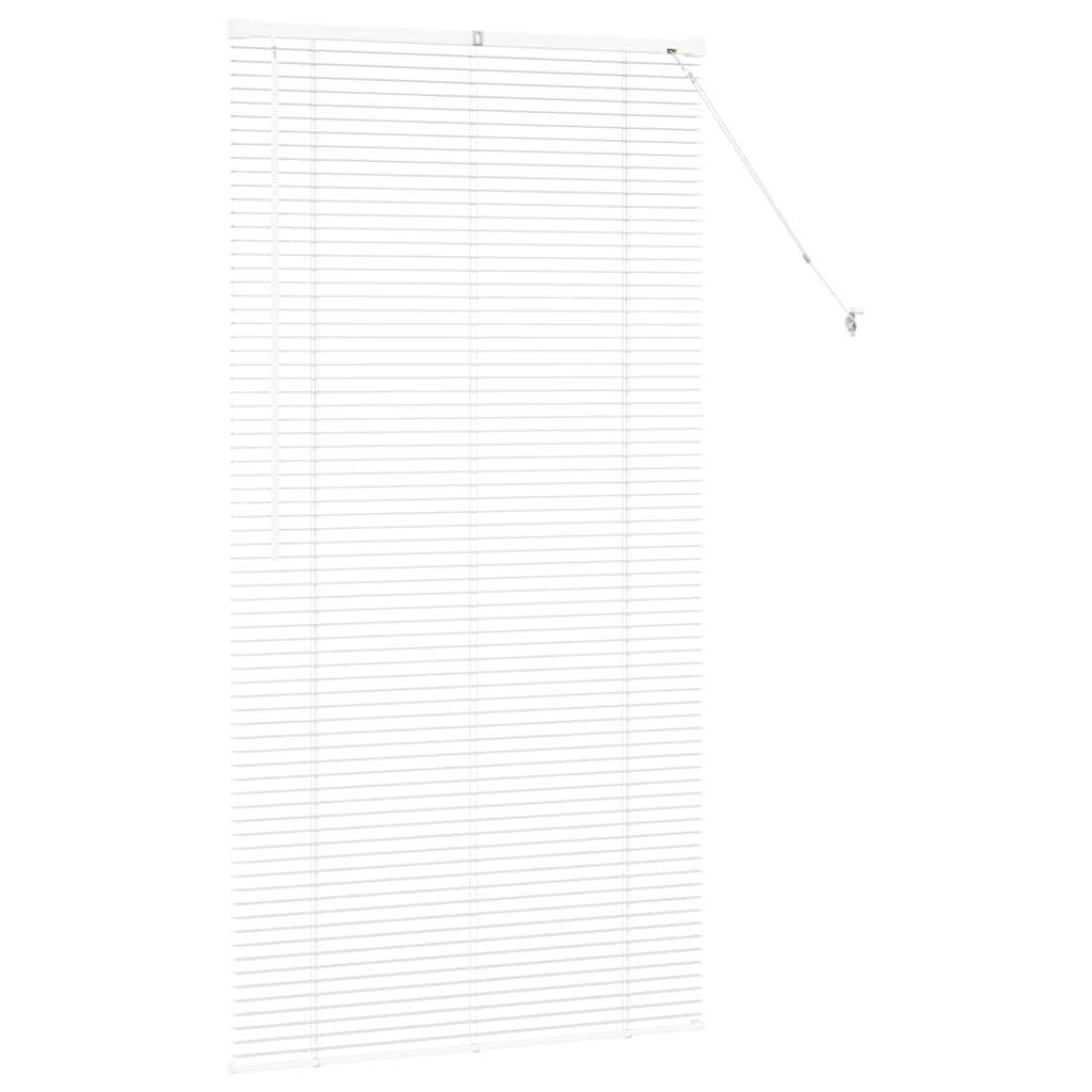 vidaXL Jaluzea pentru Fereastră cu perdele Manual Alb Aluminiu vidaXL Jaluzea pentru Fereastră cu perdele Manual Alb Aluminiu