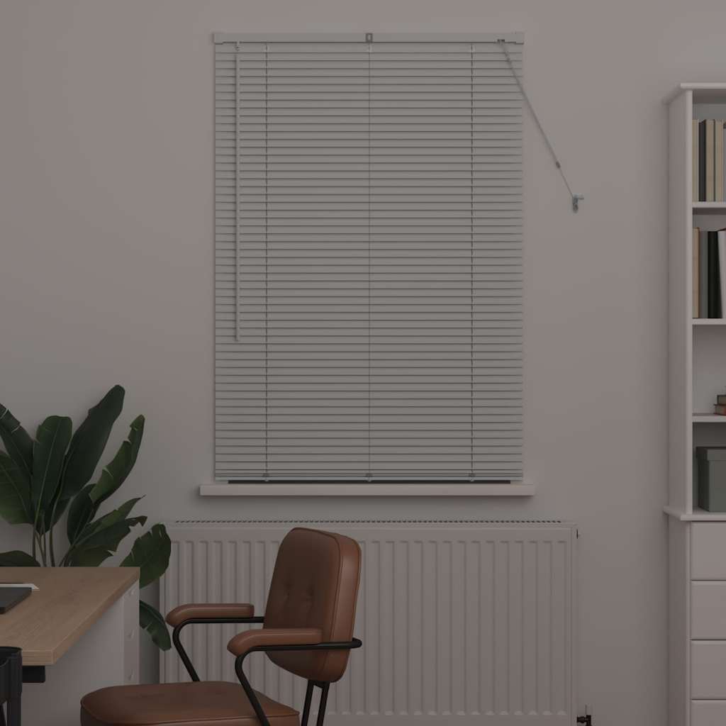vidaXL Jaluzea pentru Fereastră cu perdele Manual Alb Aluminiu vidaXL Jaluzea pentru Fereastră cu perdele Manual Alb Aluminiu