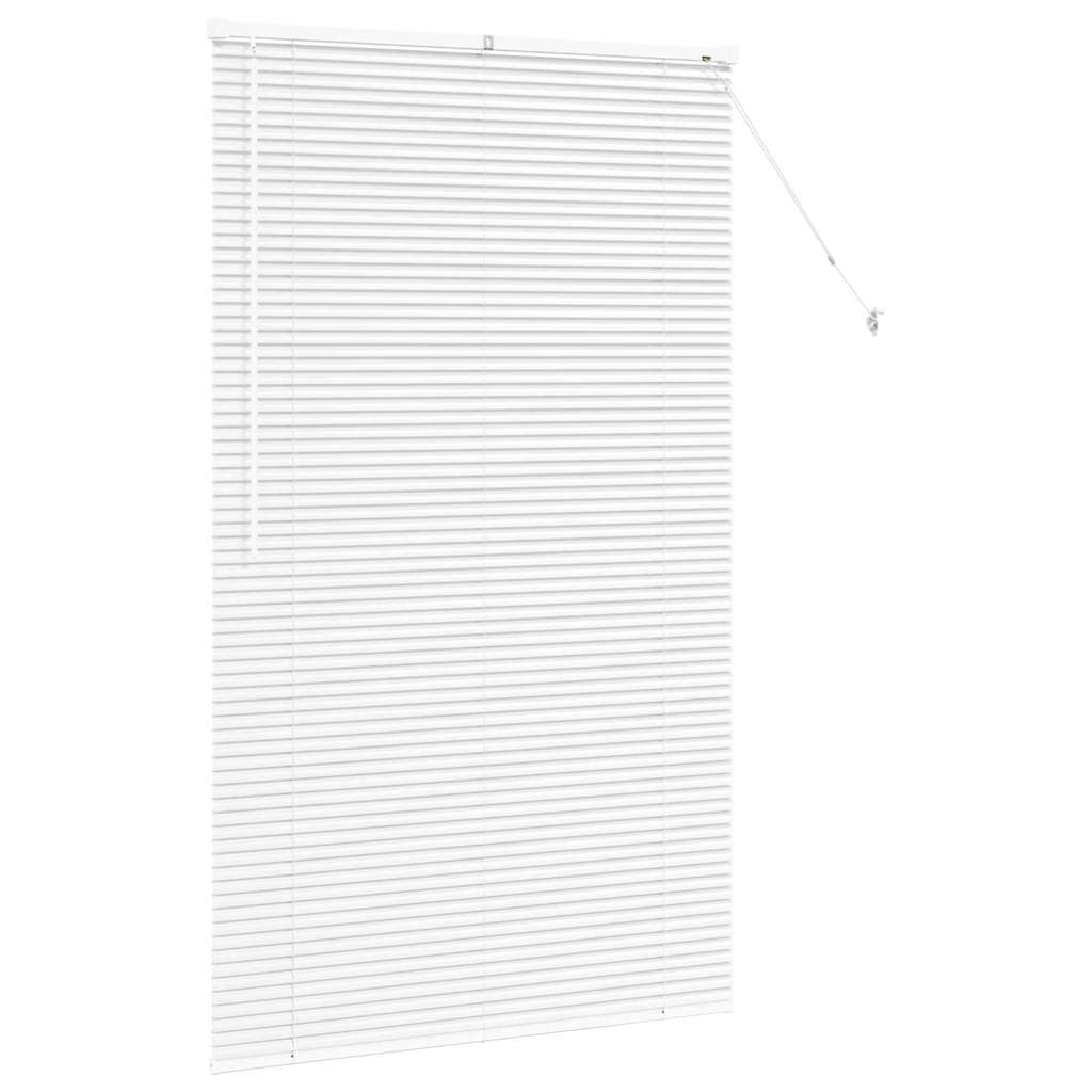 vidaXL Jaluzea pentru Fereastră cu perdele Manual Alb Aluminiu vidaXL Jaluzea pentru Fereastră cu perdele Manual Alb Aluminiu