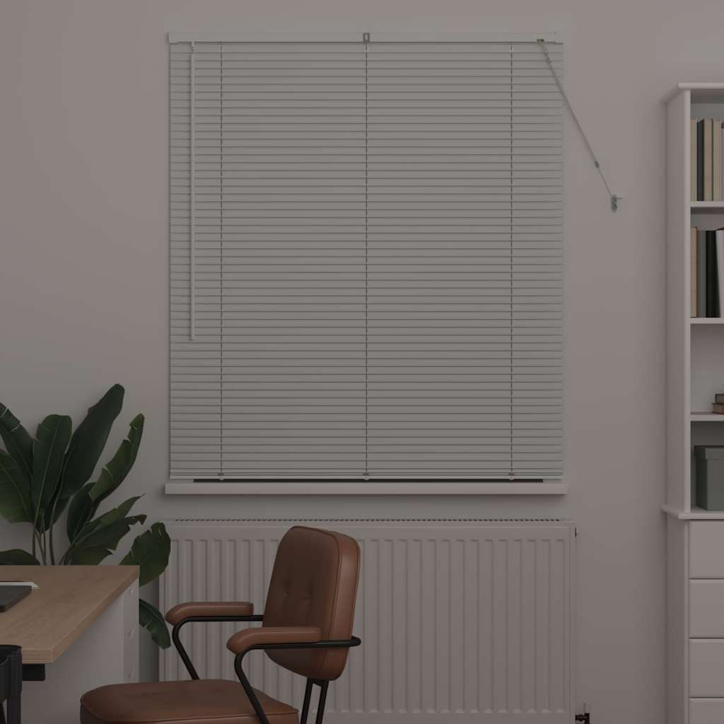 vidaXL Jaluzea pentru Fereastră cu perdele Manual Alb Aluminiu vidaXL Jaluzea pentru Fereastră cu perdele Manual Alb Aluminiu