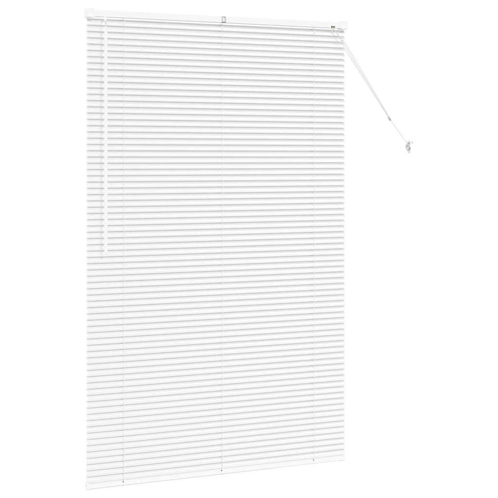 vidaXL Jaluzea pentru Fereastră cu perdele Manual Alb Aluminiu vidaXL Jaluzea pentru Fereastră cu perdele Manual Alb Aluminiu