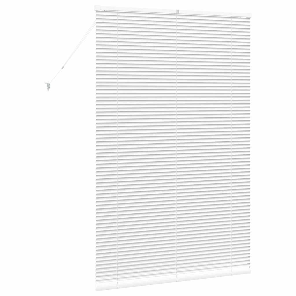 vidaXL Jaluzea pentru Fereastră cu perdele Manual Alb Aluminiu vidaXL Jaluzea pentru Fereastră cu perdele Manual Alb Aluminiu
