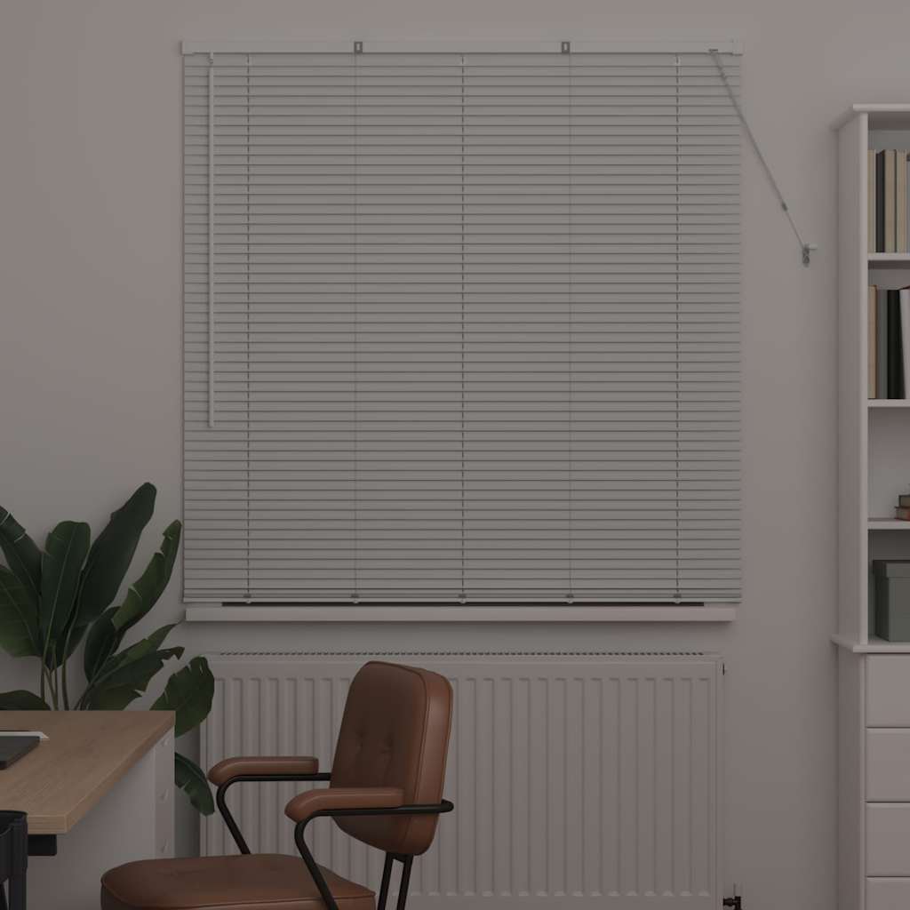vidaXL Jaluzea pentru Fereastră cu perdele Manual Alb Aluminiu vidaXL Jaluzea pentru Fereastră cu perdele Manual Alb Aluminiu