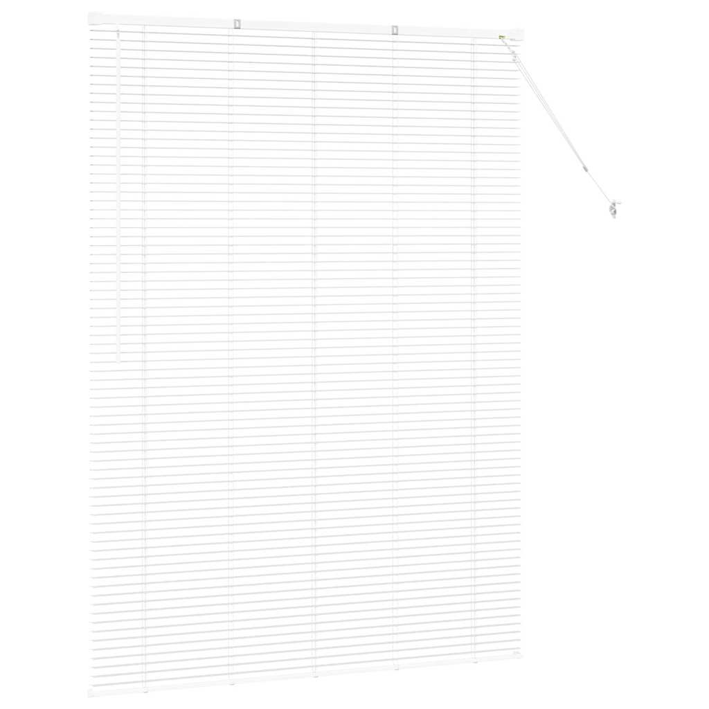 vidaXL Jaluzea pentru Fereastră cu perdele Manual Alb Aluminiu vidaXL Jaluzea pentru Fereastră cu perdele Manual Alb Aluminiu