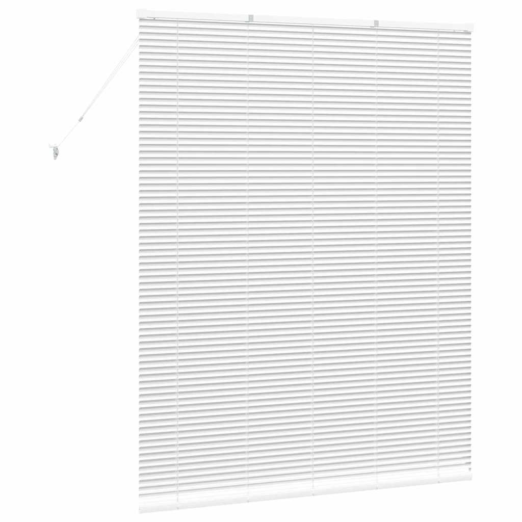 vidaXL Jaluzea pentru Fereastră cu perdele Manual Alb Aluminiu vidaXL Jaluzea pentru Fereastră cu perdele Manual Alb Aluminiu