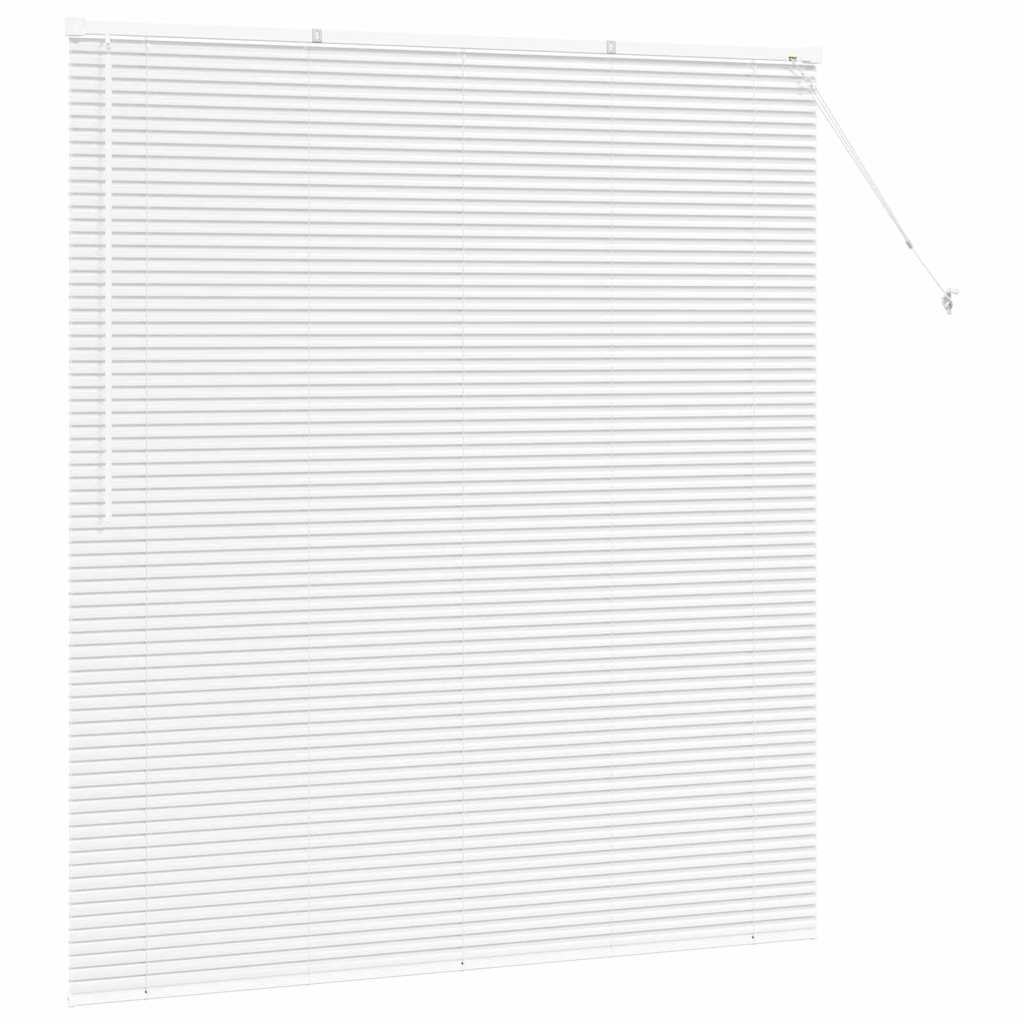 vidaXL Jaluzea pentru Fereastră cu perdele Manual Alb Aluminiu vidaXL Jaluzea pentru Fereastră cu perdele Manual Alb Aluminiu