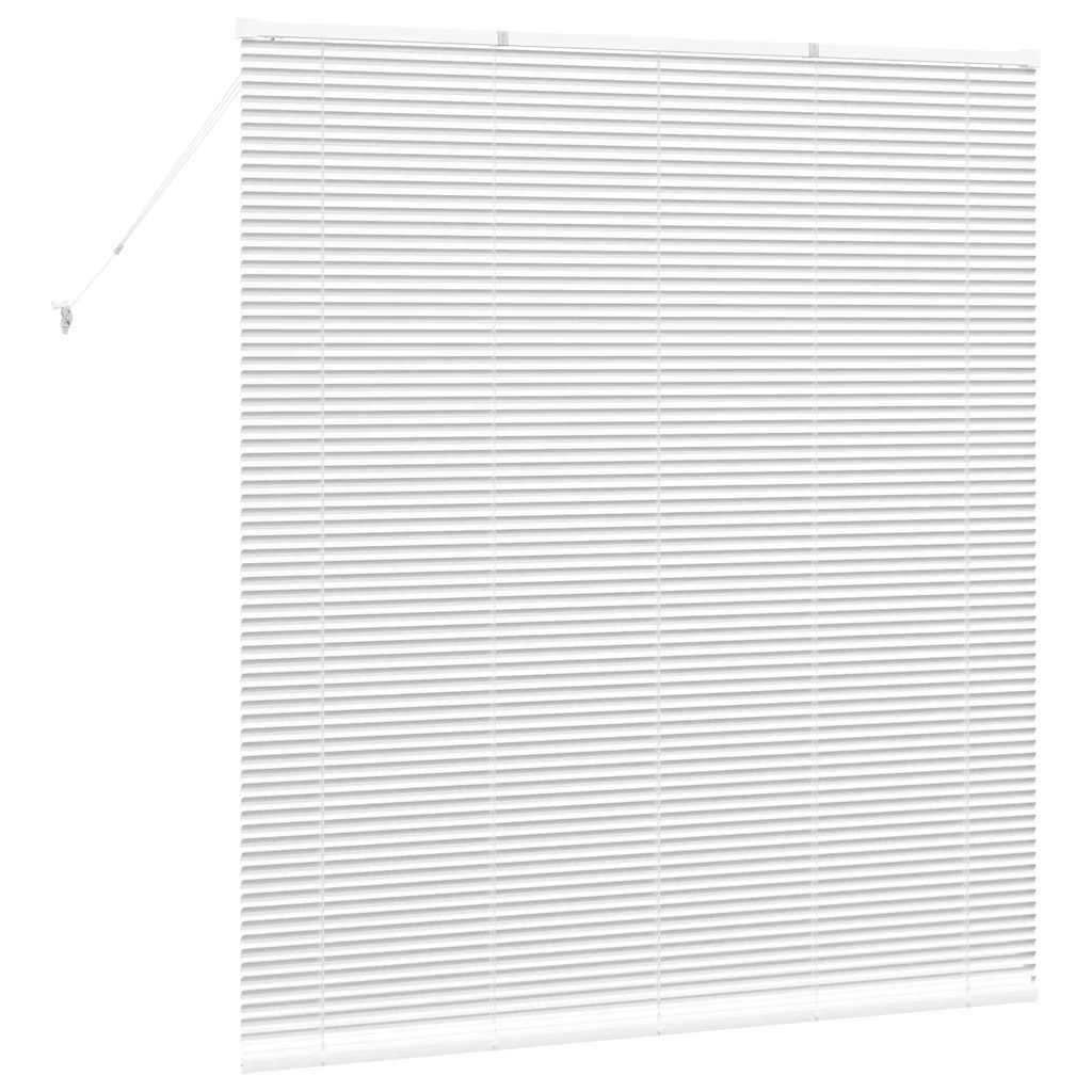 vidaXL Jaluzea pentru Fereastră cu perdele Manual Alb Aluminiu vidaXL Jaluzea pentru Fereastră cu perdele Manual Alb Aluminiu
