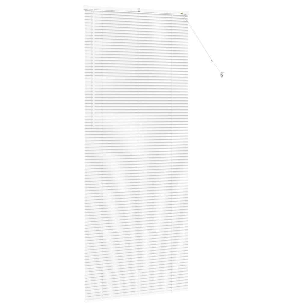 vidaXL Jaluzea pentru Fereastră cu perdele Manual Alb Aluminiu vidaXL Jaluzea pentru Fereastră cu perdele Manual Alb Aluminiu