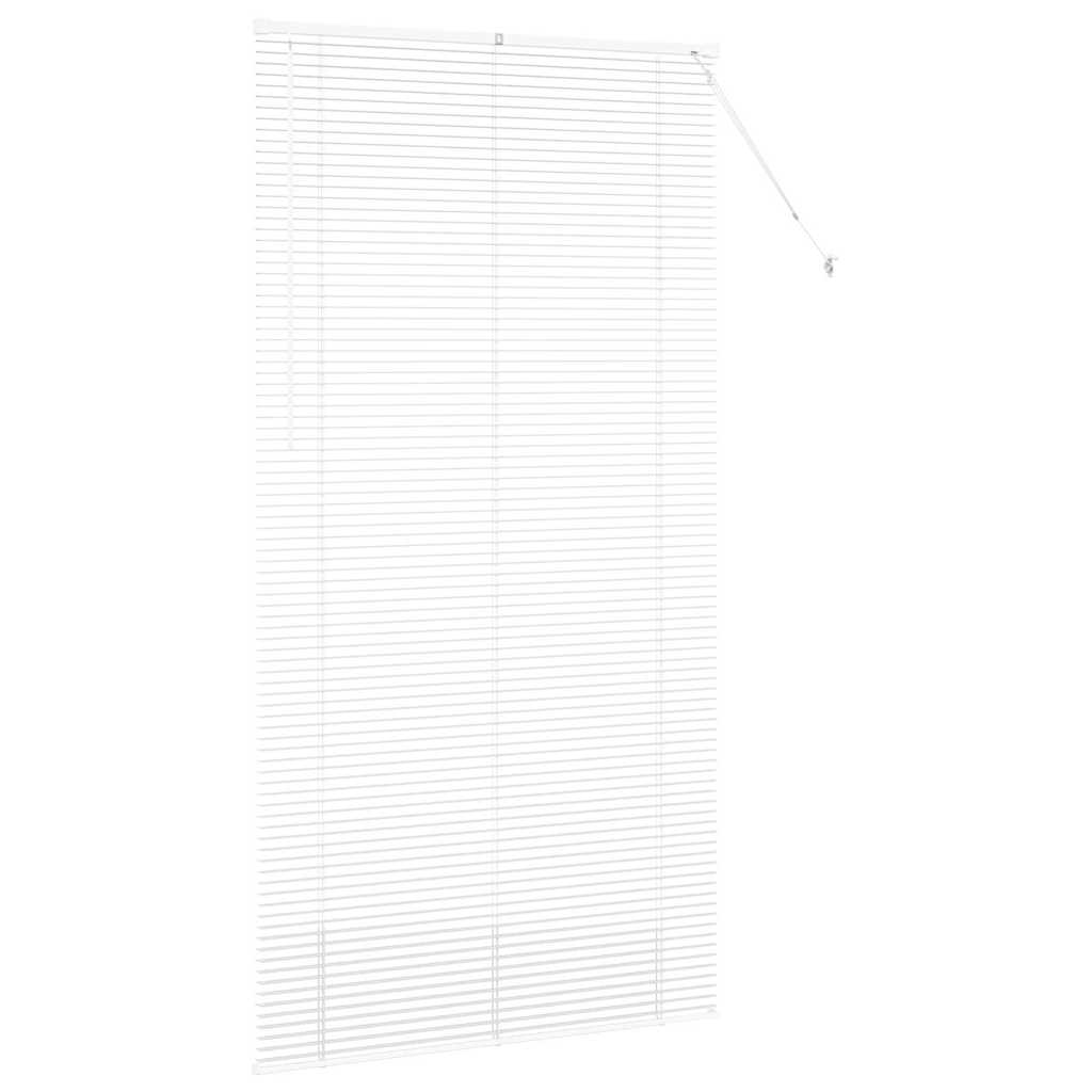 vidaXL Jaluzea pentru Fereastră cu perdele Manual Alb Aluminiu vidaXL Jaluzea pentru Fereastră cu perdele Manual Alb Aluminiu